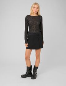 Jupe short en polyester recycl&eacute;
