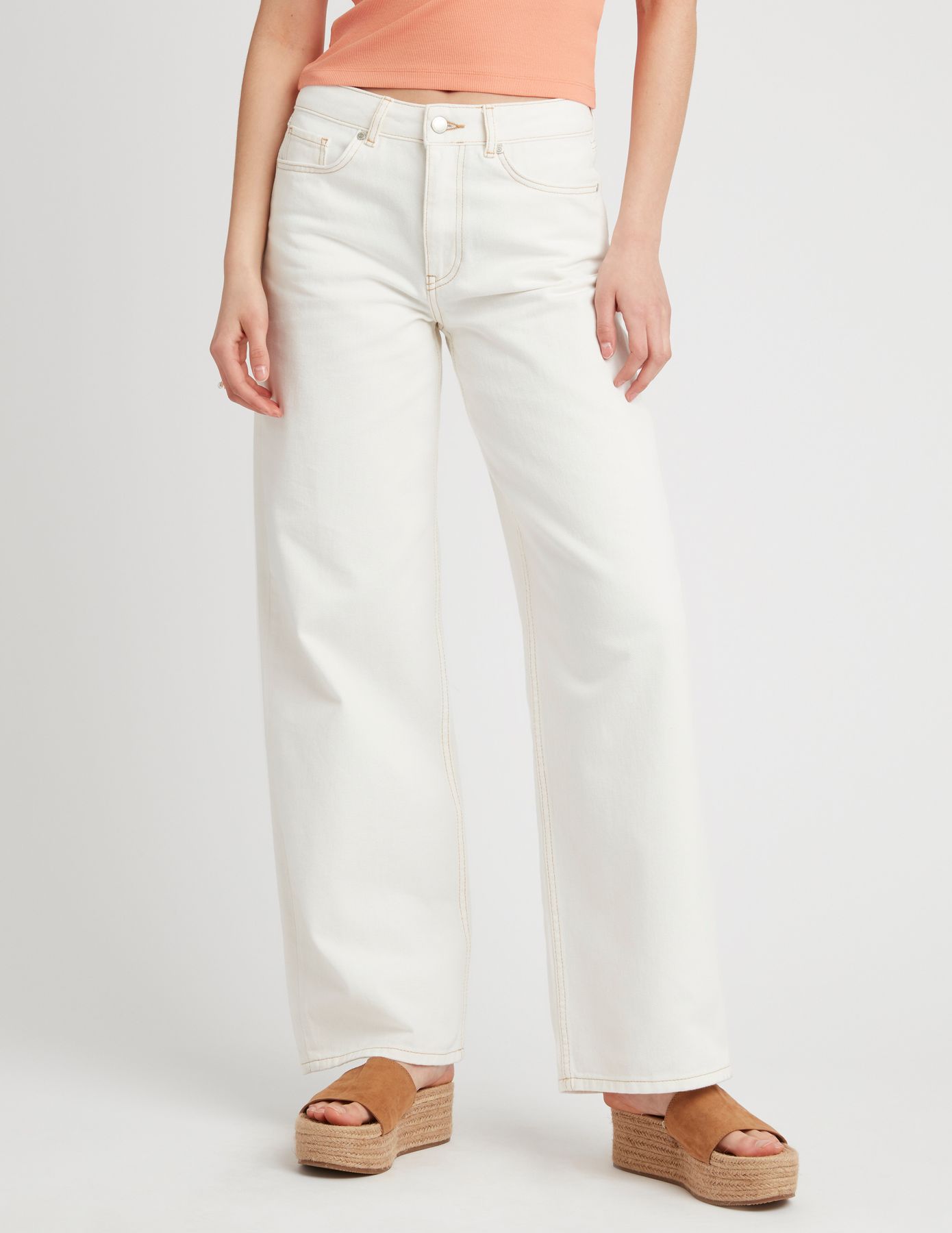 Jean wide leg taille standard