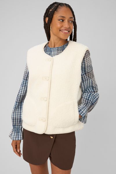 Gilet sans manches sherpa