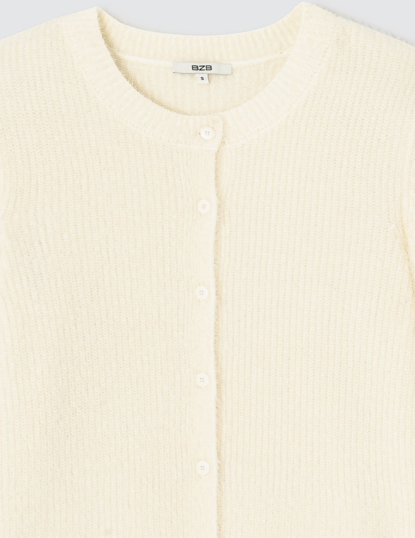 Gilet col rond fluffy