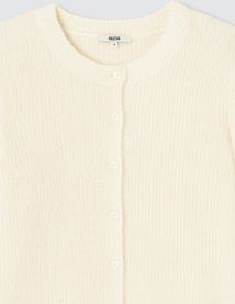 Gilet col rond fluffy
