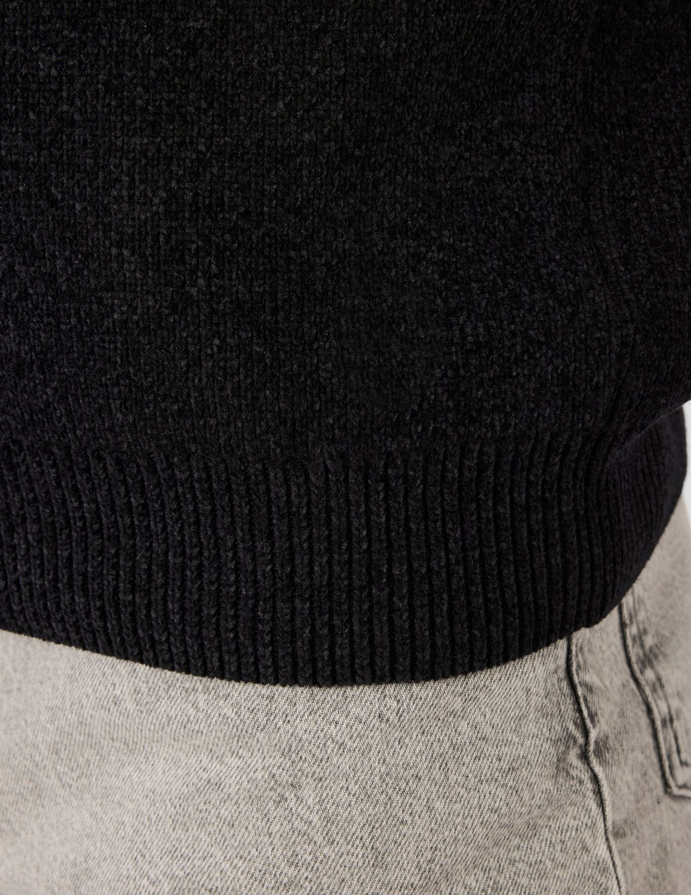 Pull chenille col rond