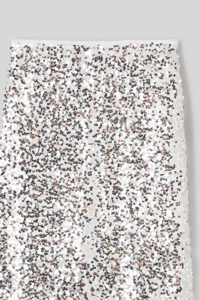 Jupe longue &agrave; sequins