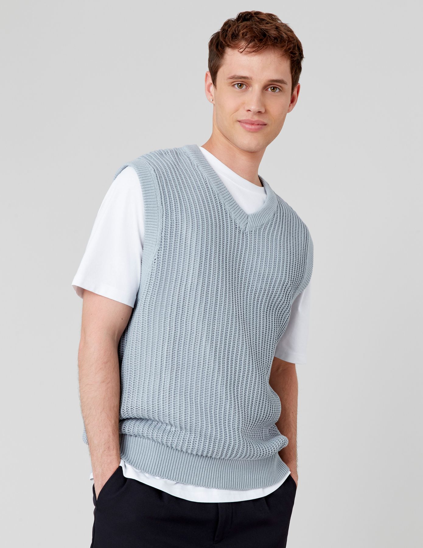 Pull uni sans manches