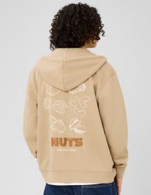 Sweat zipp&eacute; &agrave; capuche