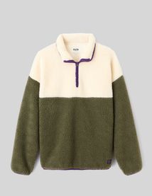Sweat en sherpa colorblock
