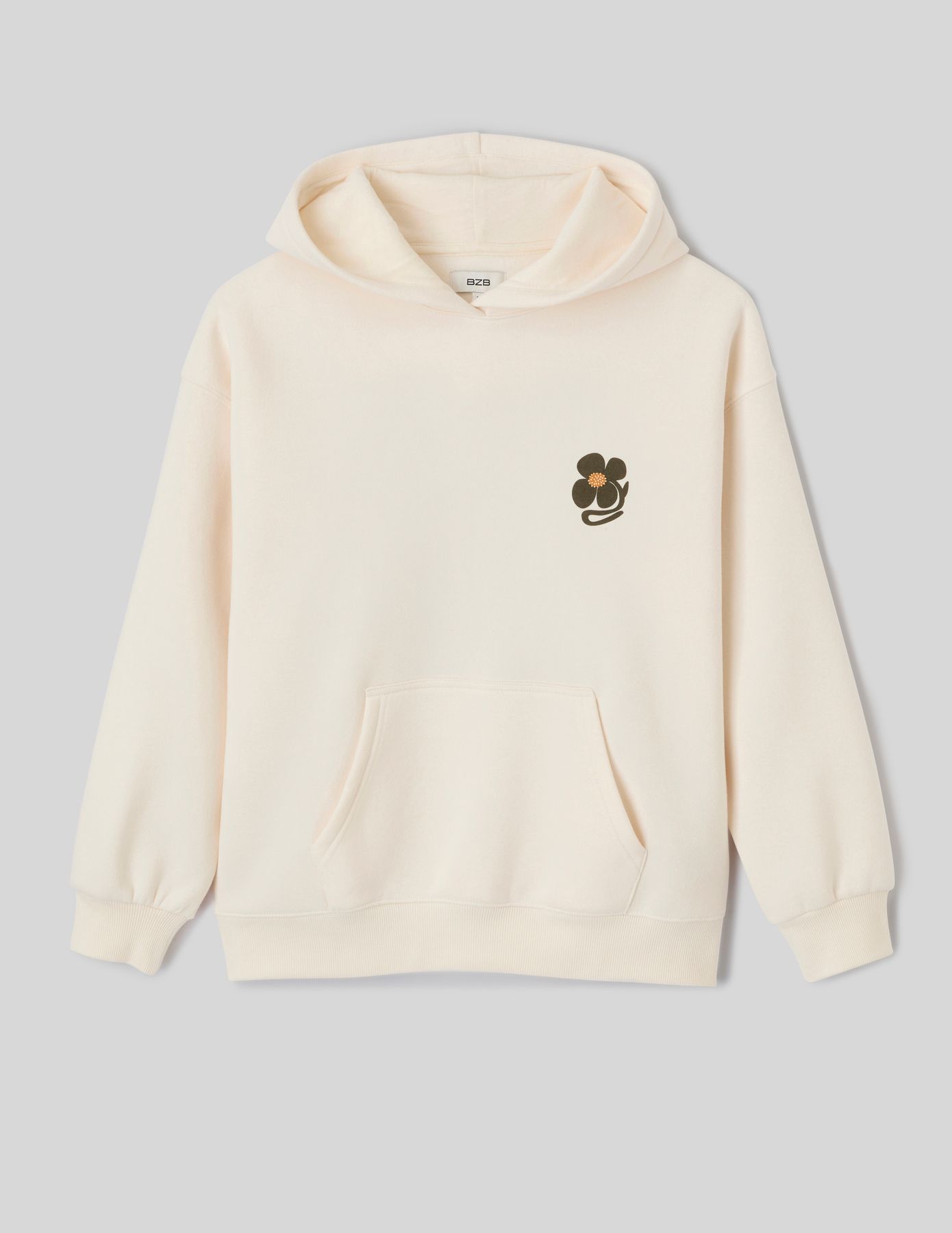 Sweat &agrave; capuche imprim&eacute; devant / dos
