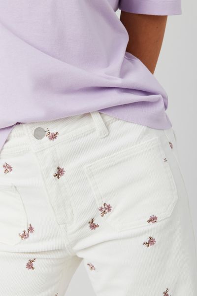 Pantalon en velours brodé