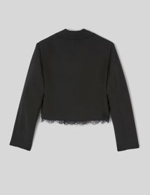Veste tailleur courte dentelle