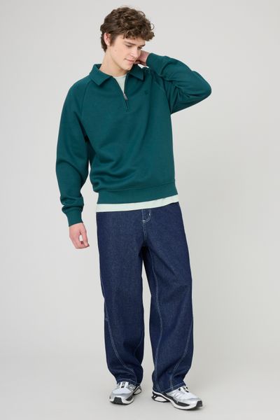Sweat col polo zippé