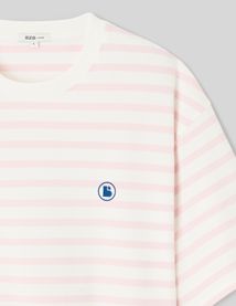 T-shirt marini&egrave;re imprim&eacute; devant/dos