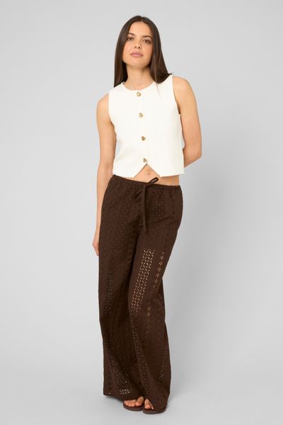 Top sans manches boutonn&eacute;