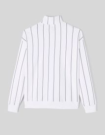 Sweat col montant rayures