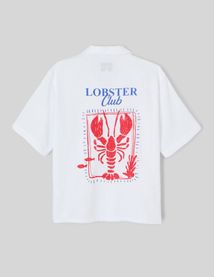 Chemise manches courtes imprimé homard