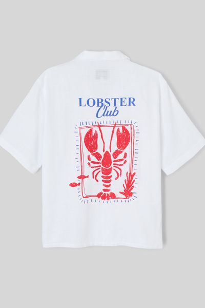 Chemise manches courtes imprimé homard