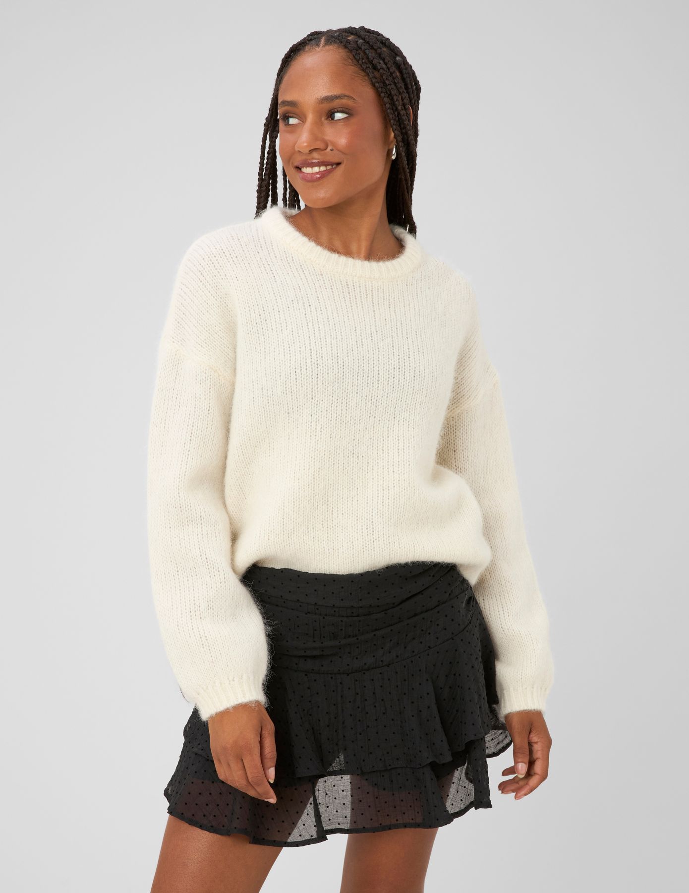 Pull col rond premium