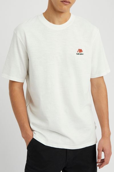 T-shirt mati&egrave;re flamm&eacute; imprim&eacute;