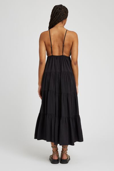 Robe longue fluide à étages