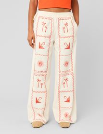 Pantalon broderie