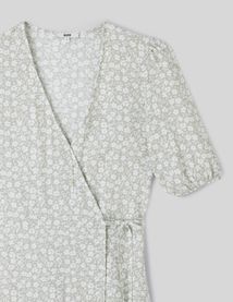 Robe cache coeur imprimée floral