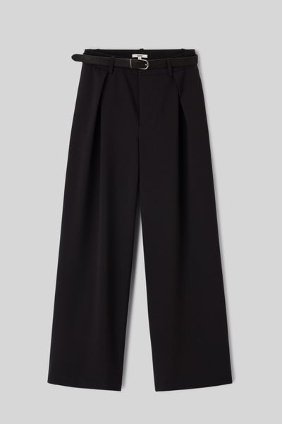 Pantalon large &agrave; pinces