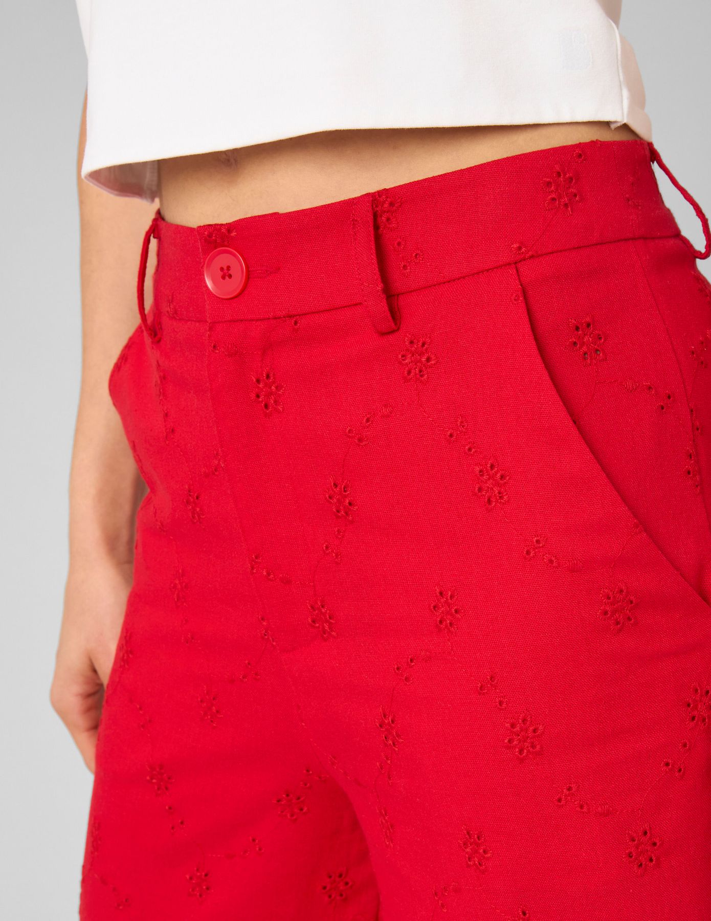 Pantalon broderie anglaise