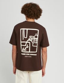 T-shirt gaufré imprimé