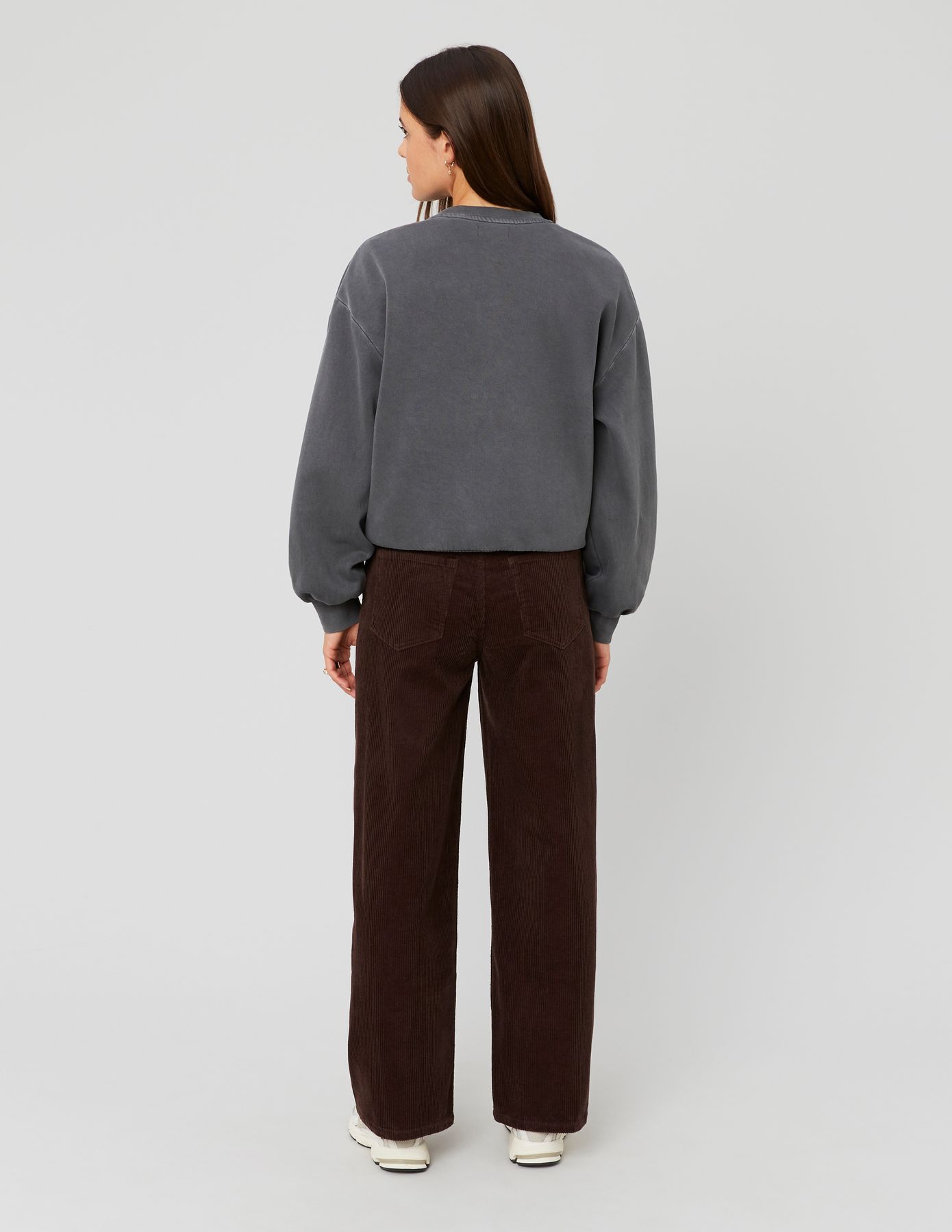 Pantalon wide leg velours