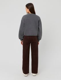 Pantalon wide leg velours