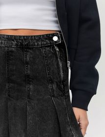 Jupe plissée en jean