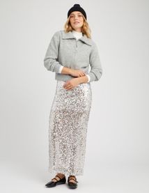 Jupe longue à sequins