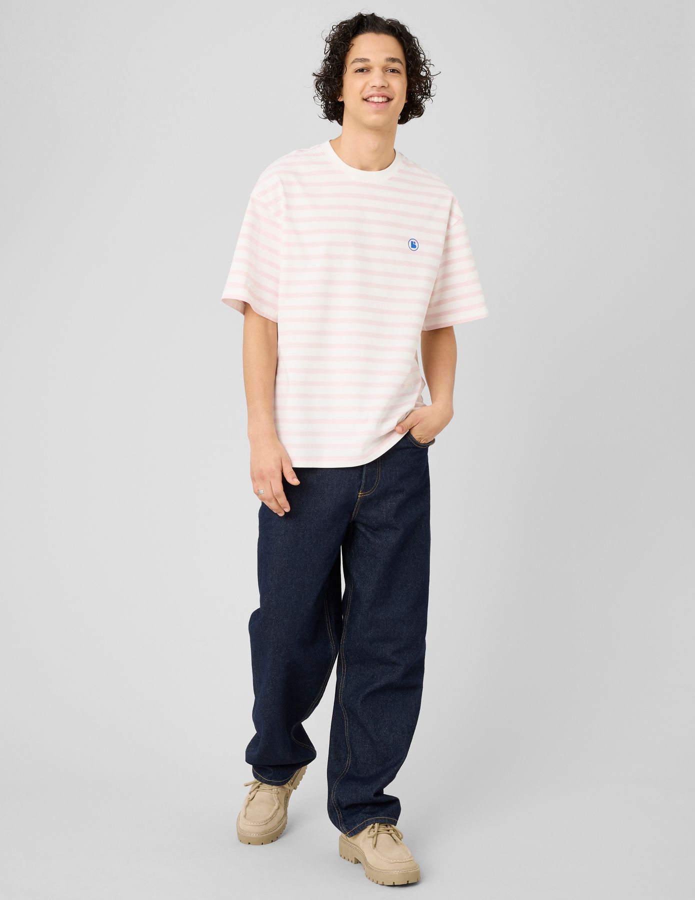 T-shirt marini&egrave;re imprim&eacute; devant/dos