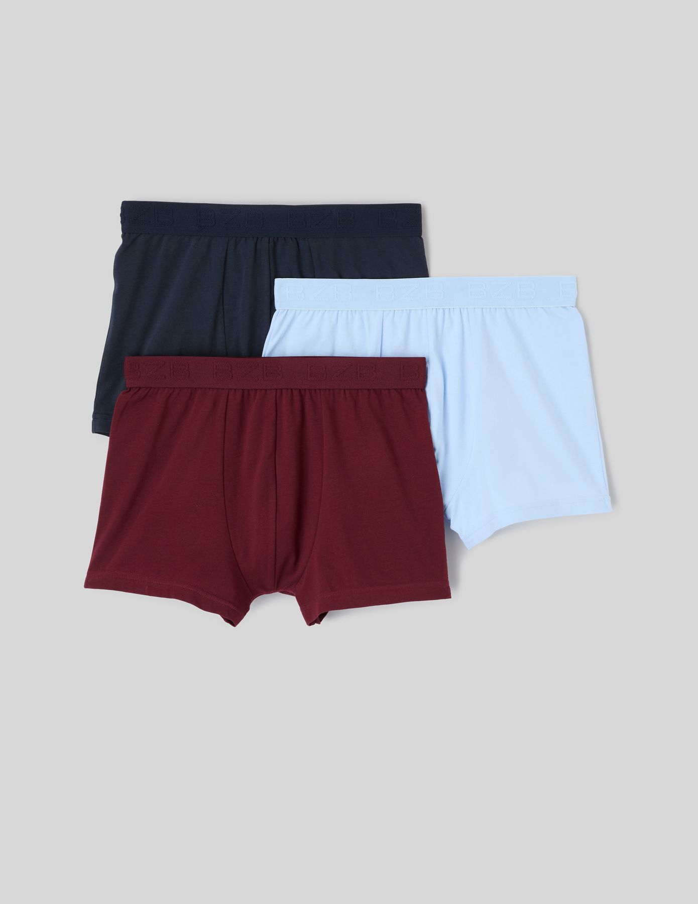 Lot de 3 boxers unis