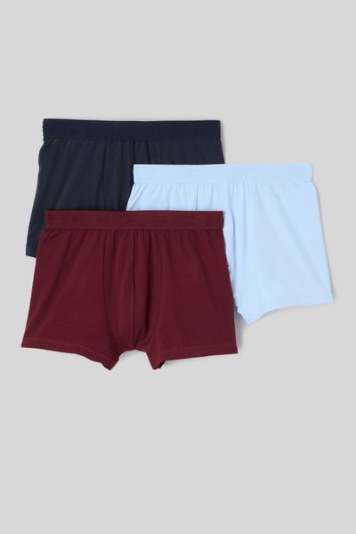 Lot de 3 boxers unis