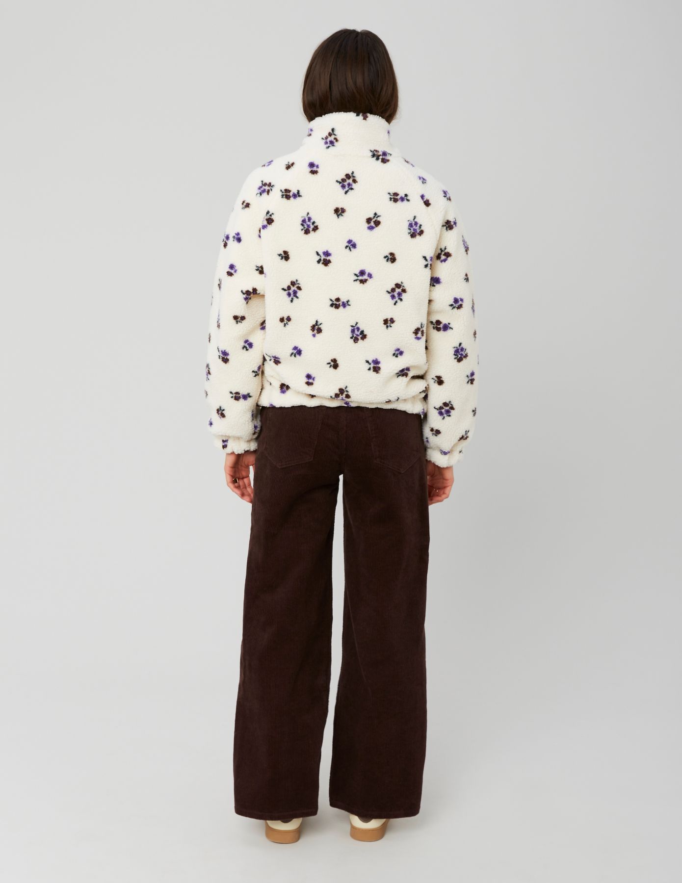 Blouson sherpa imprimé réversible