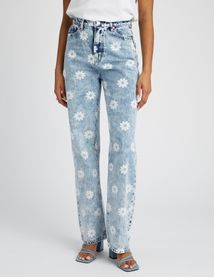 Jean straight imprimé