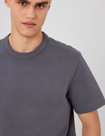 T-shirt lourd touché peau de pêche