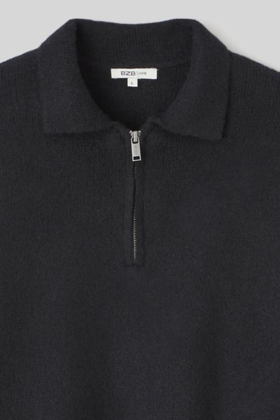 Pull col polo zippé
