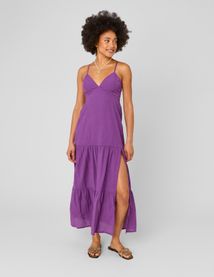 Robe longue &agrave; d&eacute;coupes dans le dos