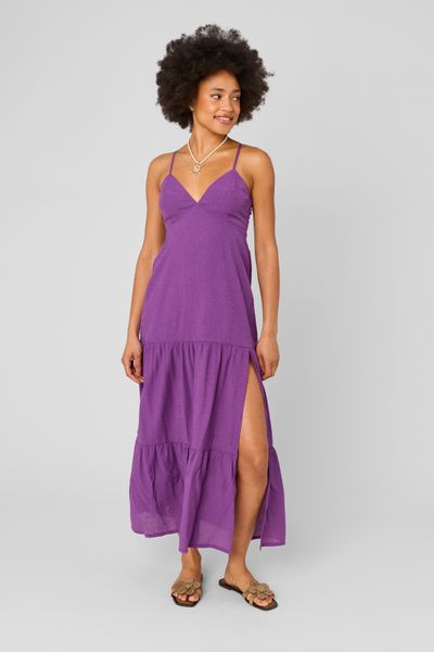 Robe longue &agrave; d&eacute;coupes dans le dos