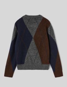 Pull jacquard col rond