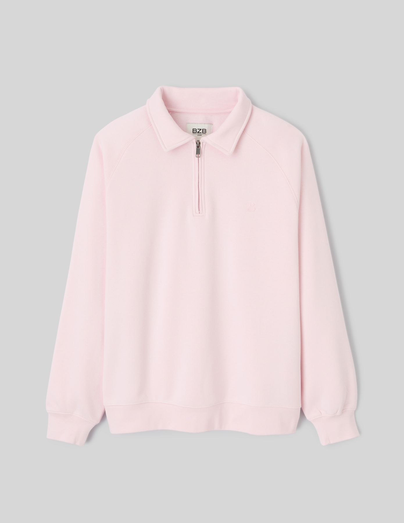 Sweat col polo zippé