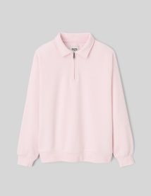 Sweat col polo zippé