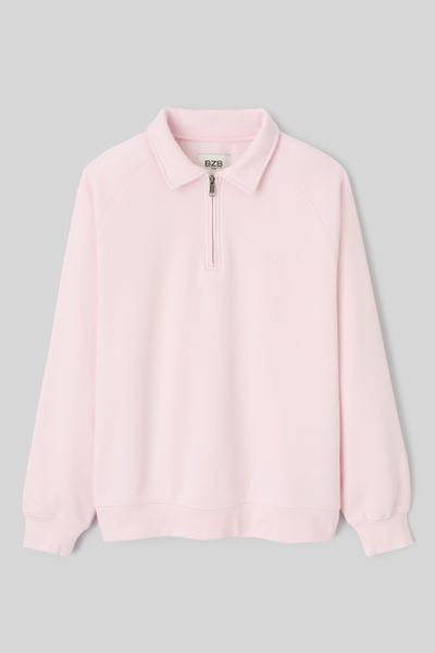 Sweat col polo zippé