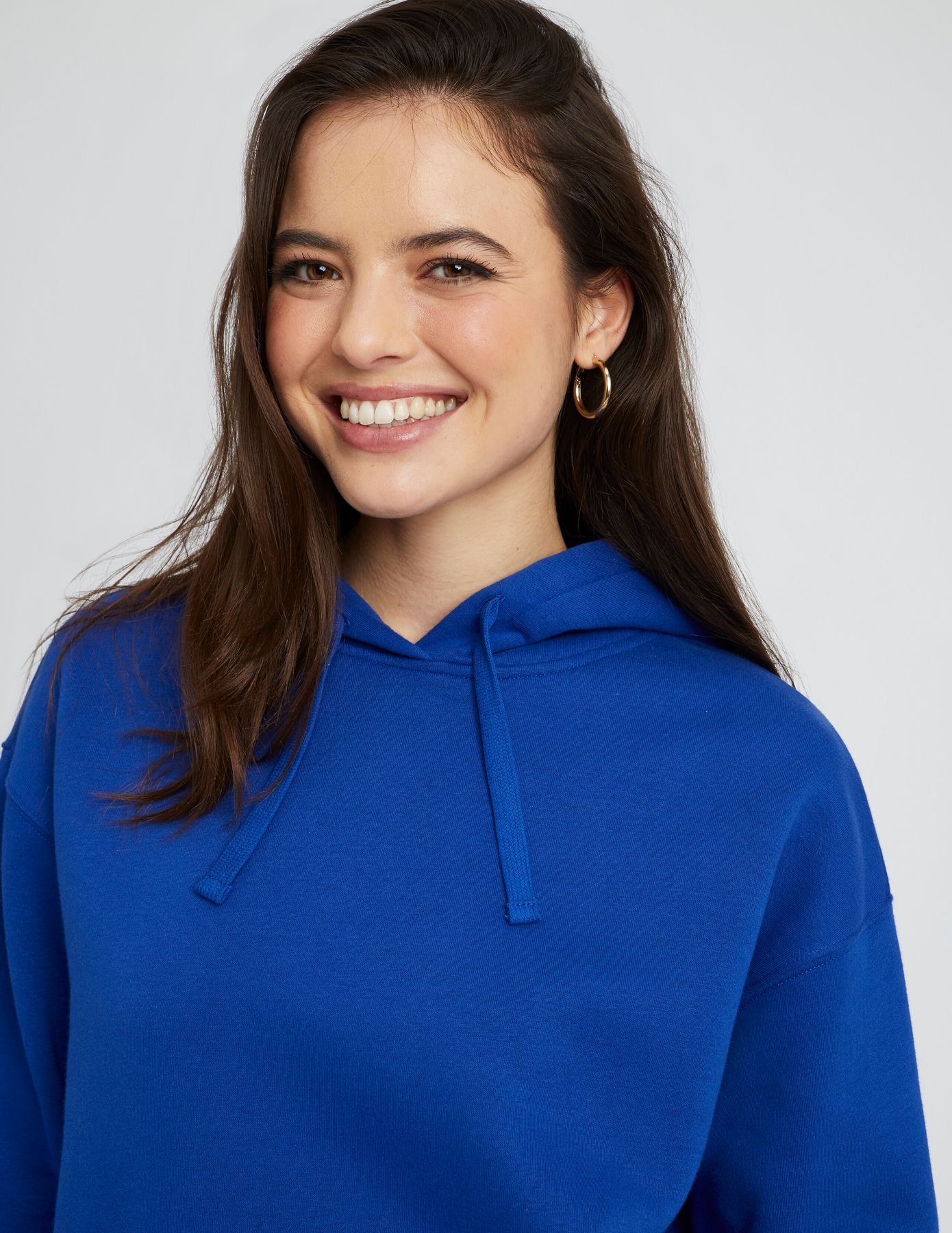 Sweat col capuche uni