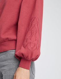 Sweat brodé manches