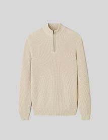 Pull avec col montant zippé