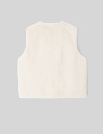 Veste imitation fourrure sans manches