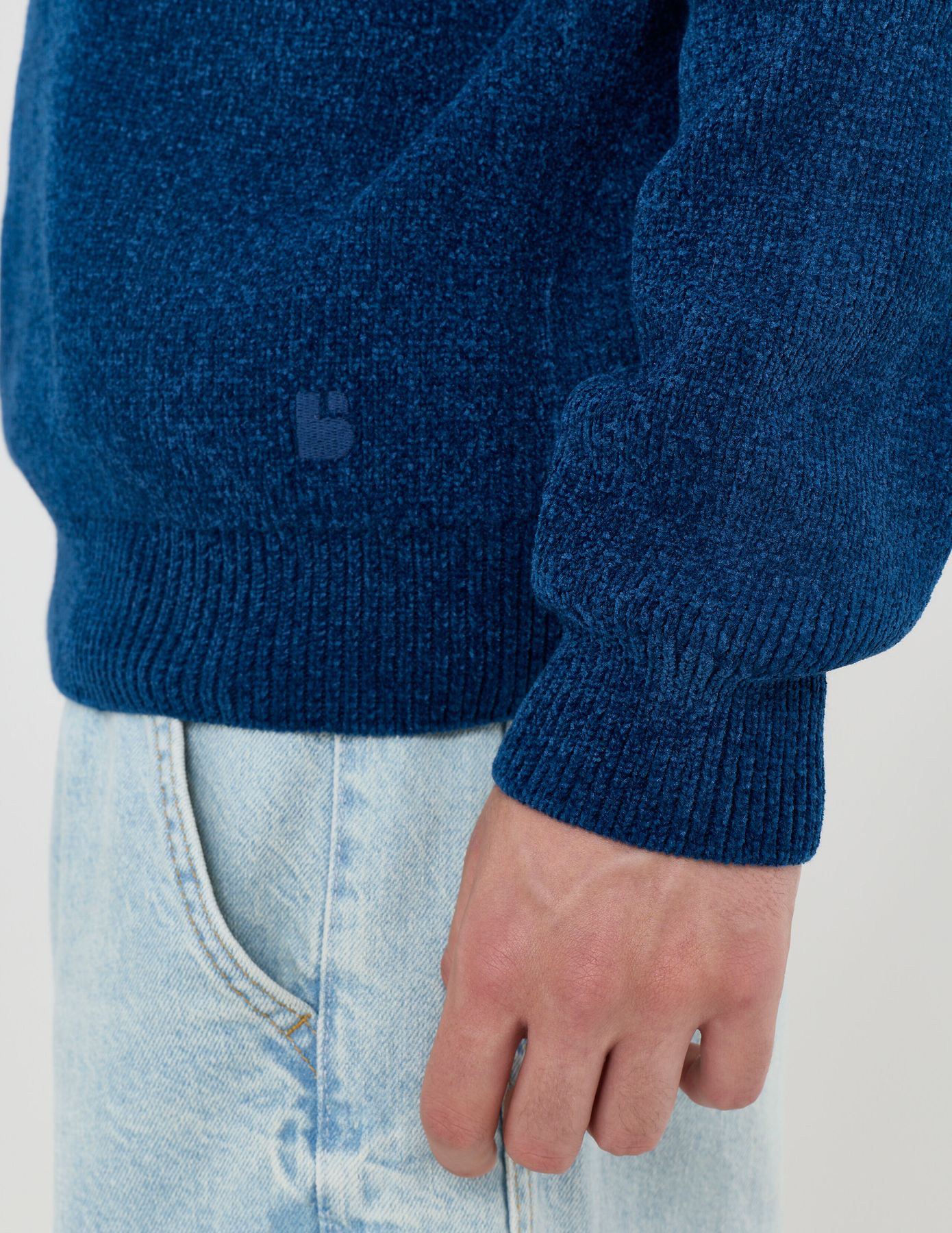 Pull chenille col rond