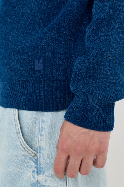 Pull chenille col rond
